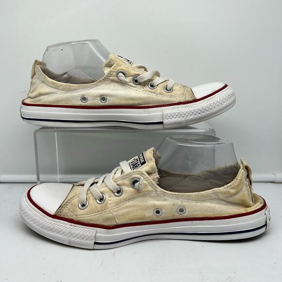 Converse Shoes Womens 10 Shoreline Chuck Low Off White Drop Heel - Picture 3 of 8